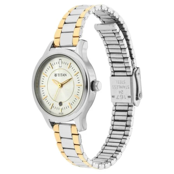 Titan Quartz Analog with Date Watch for Women - 2638BM01 - KRISHNA WATCH COMPANY