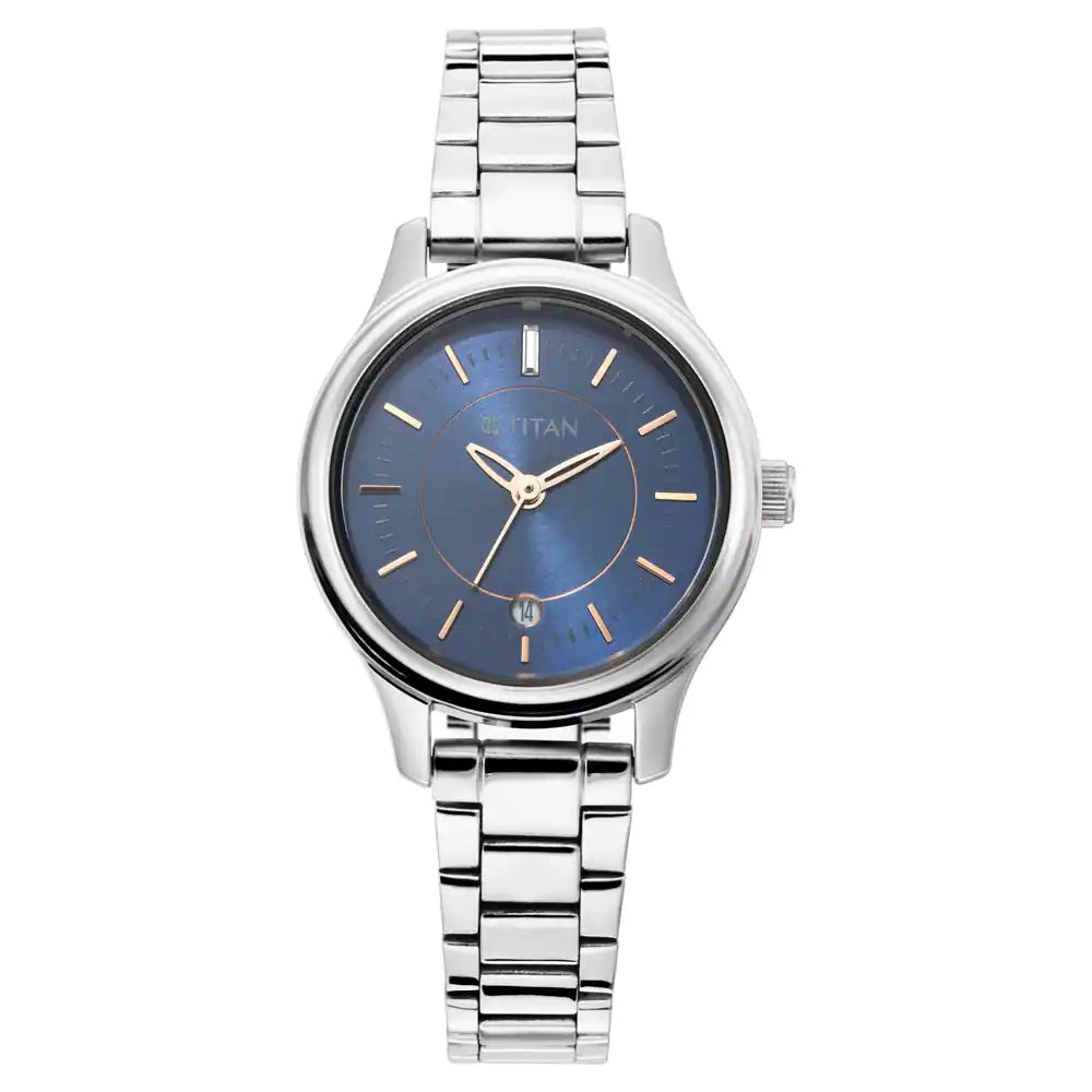 Blue Dial Silver Stainless Steel Strap Watch NP2574SM01 (DG444)