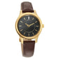 Titan Quartz Analog Black Dial Leather Strap Watch for Women   2638yl01