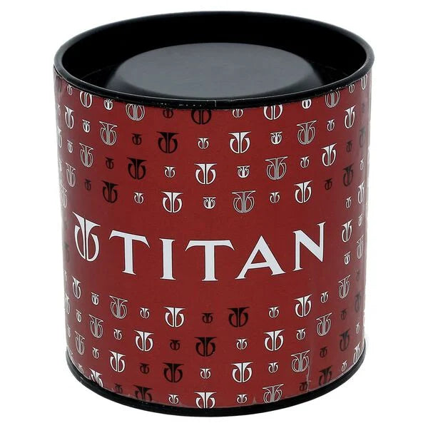 Titan Quartz Analog Black Dial Leather Strap Watch for Women   2638yl01