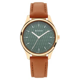 Titan Workwear Watch with Green Dial & Leather Strap NP2639WL01