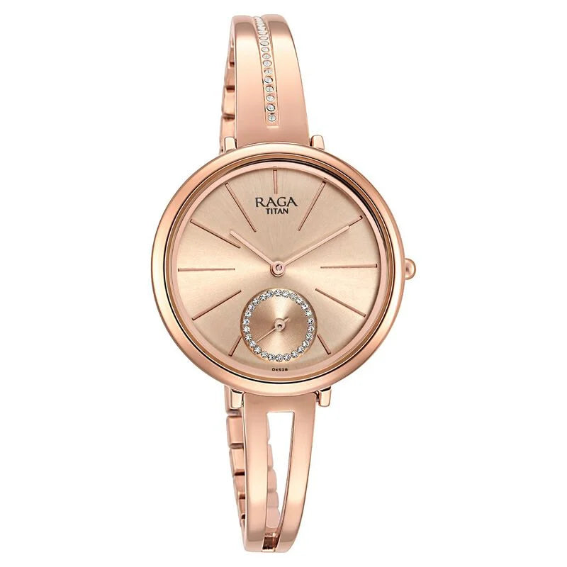 Titan Raga Viva Rose Gold Dial Women Watch With Metal Strap - 2647WM01