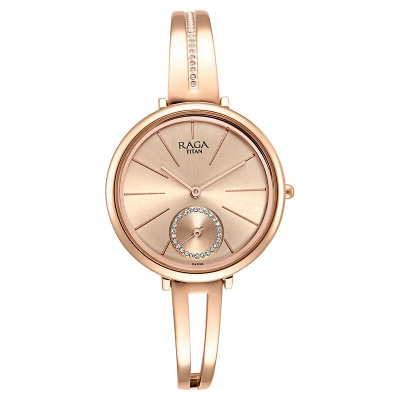 Titan Raga Viva Rose Gold Dial Women Watch With Metal Strap - 2647WM01