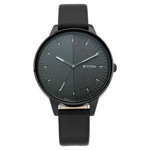 Titan Workwear Watch with Black Dial Leather Strap NP2648NL01 (DK775) - KRISHNA WATCH COMPANY