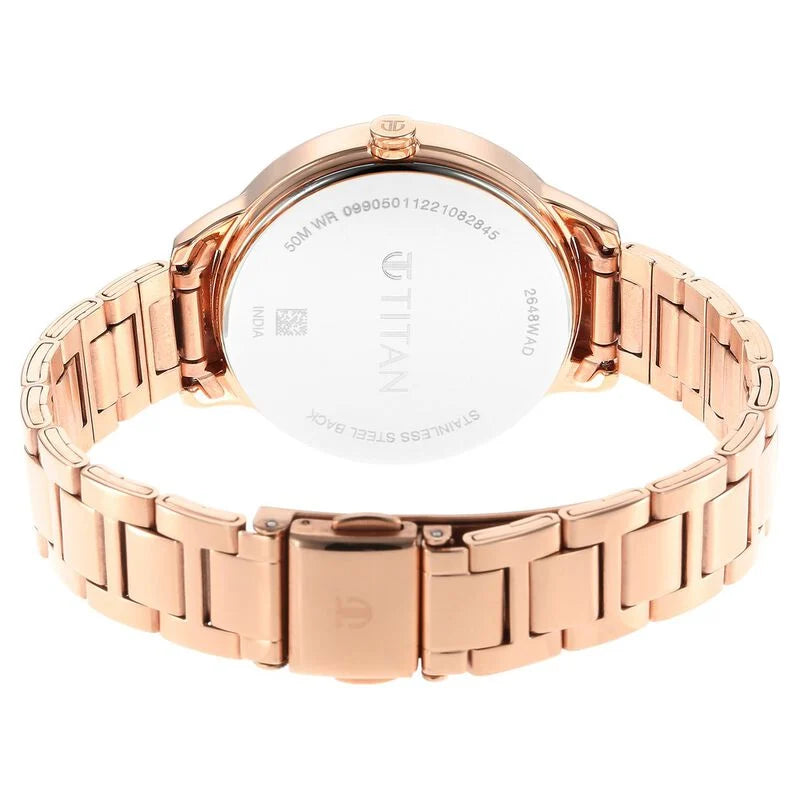 Titan Purple Glam It Up Multicoloured Dial Women Watch With Stainless Steel Strap  2648WM02