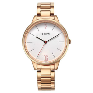Titan Quartz Analog White Dial Watch for Women 2648WM03 - KRISHNA WATCH COMPANY