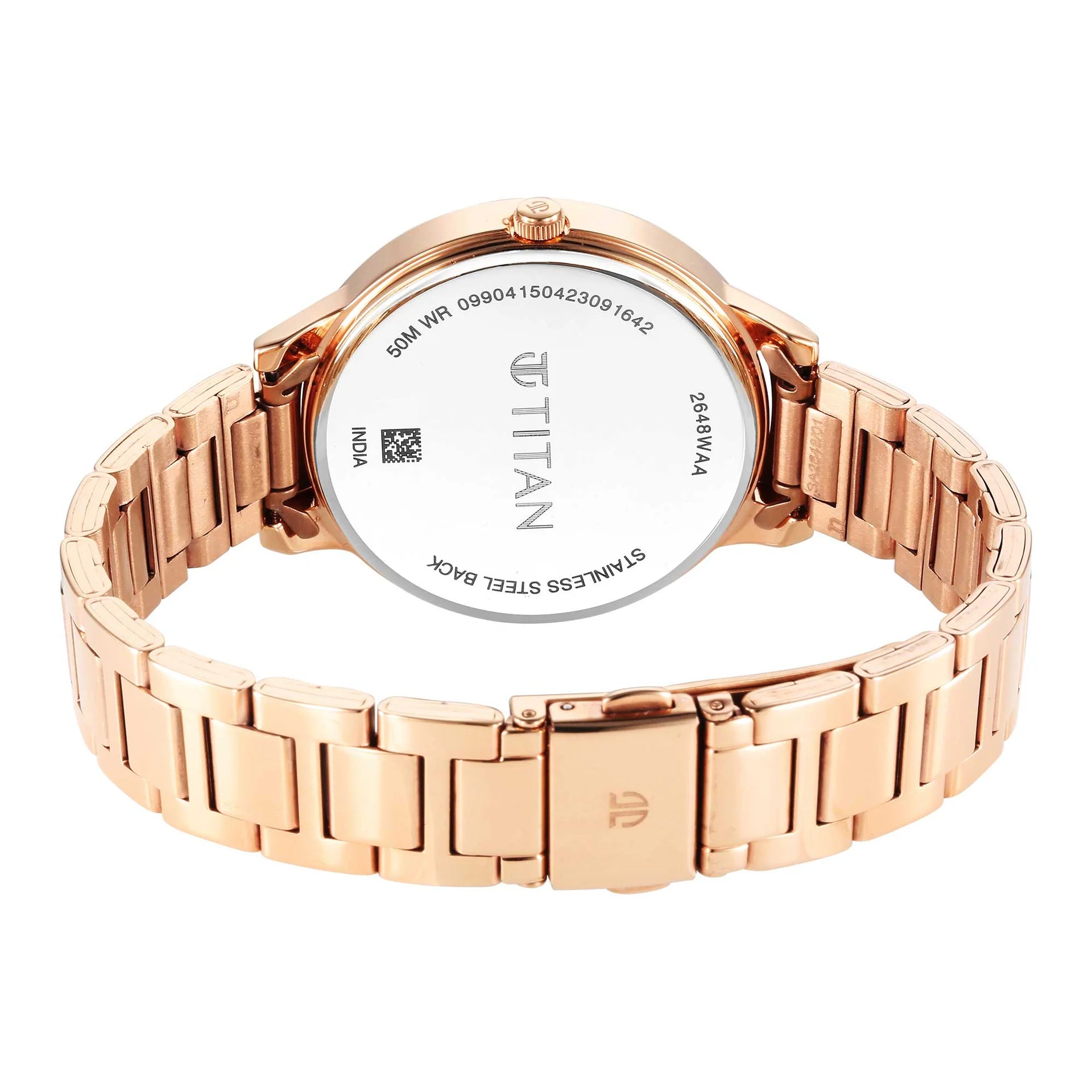 Titan Quartz Analog White Dial Watch for Women 2648WM03