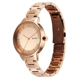 Titan Razzle Dazzle Quartz Analog Rose Gold Dial Stainless Steel Strap Watch For Women 2648wm06