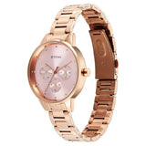 Titan Razzle Dazzle Quartz Analog with Day and Date Pink Dial Rose Gold Stainless Steel Strap Watch For Women 2648wm08