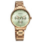 Titan Razzle Dazzle Quartz Analog with Day and Date Green Dial Rose Gold Stainless Steel Strap Watch For Women 2648wm09