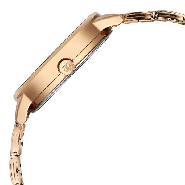 Titan Razzle Dazzle Quartz Analog with Day and Date Green Dial Rose Gold Stainless Steel Strap Watch For Women 2648wm09