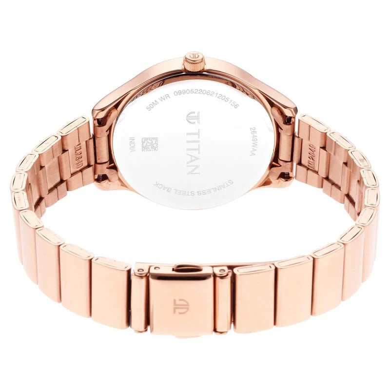 Titan Workwear Silver Dial Women Watch With Stainless Steel Strap 2649WM01
