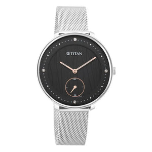 Titan Women's Svelte Black Multi-Function Watch with Metal Strap / 2651SM01 - KRISHNA WATCH COMPANY