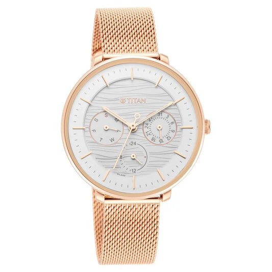 Titan Womens's Svelte Silver: Multi-Function Watch Metal Strap  2651WM02