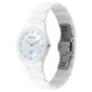 Titan Edge Ceramic Quartz in Arctic White with Diamonds and Rich Mother Of Pearl Dial Watch for Women 2653KC03