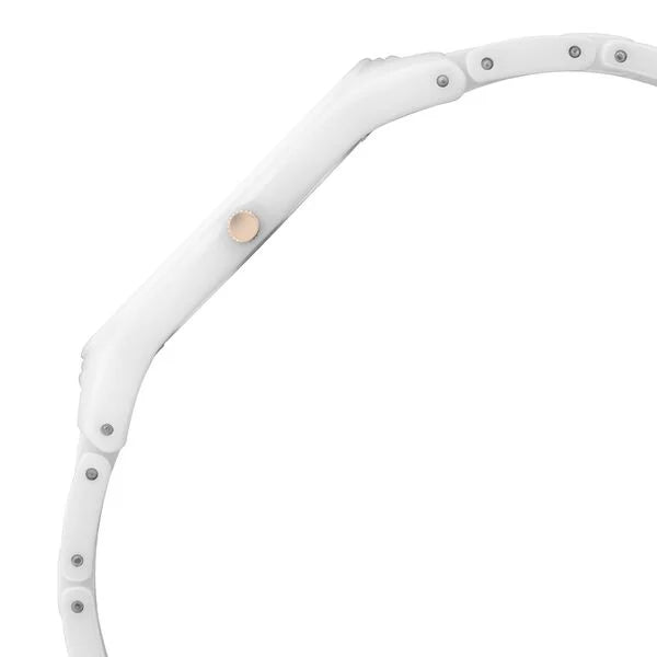 Titan Edge Ceramic Quartz in Arctic White Dial Watch for Women 2653qc04