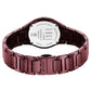 Titan Wine Ceramic Quartz Analog Maroon Dial Ceramic Strap Watch For Women 2653qc18