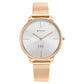 Ladies Edge White Dial Rose Gold Stainless Steel Strap Watch 2654WM01