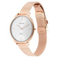 Titan Ladies Edge White Dial Rose Gold Stainless Steel Strap Watch 2654WM01 / NS2654WM01
