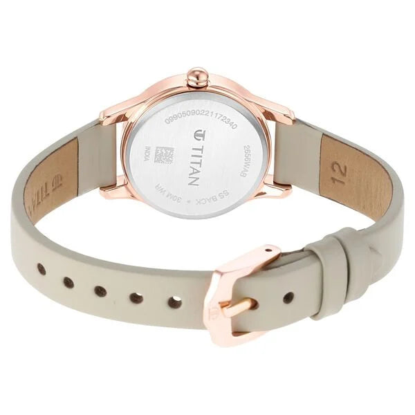 Titan Women's Lagan Chic: Studded Brown Dial watch with & Elegant Hands 2656wl01