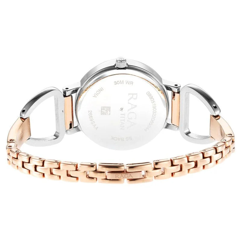 Titan Silver Dial Quartz Analog with Date Watch for Women / 2669KM01