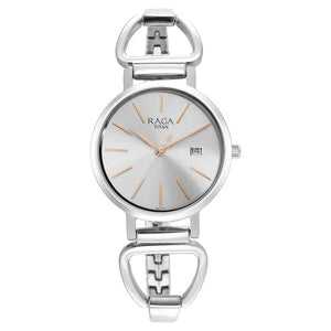 Titan Raga Viva Silver Analog Date Metal Strap watch for Women ns2669sm01 / 2669sm01 - KRISHNA WATCH COMPANY