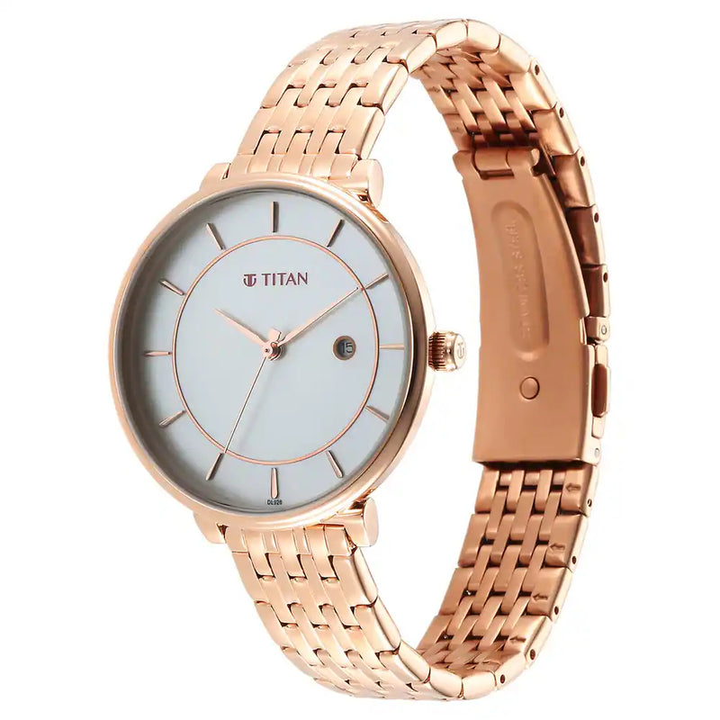 Titan Premium Workwear with White Dial Analog with Date Function 2673WM01 - KRISHNA WATCH COMPANY