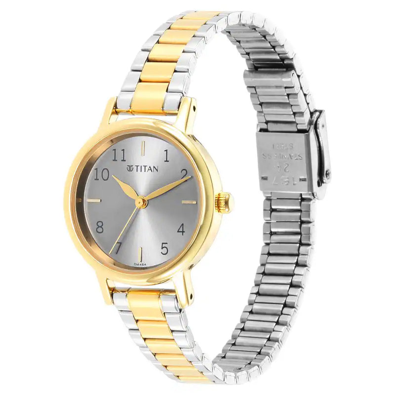 Titan Ladies Karishma Grey Dial Metal Strap Watch - 2678BM01 - KRISHNA WATCH COMPANY