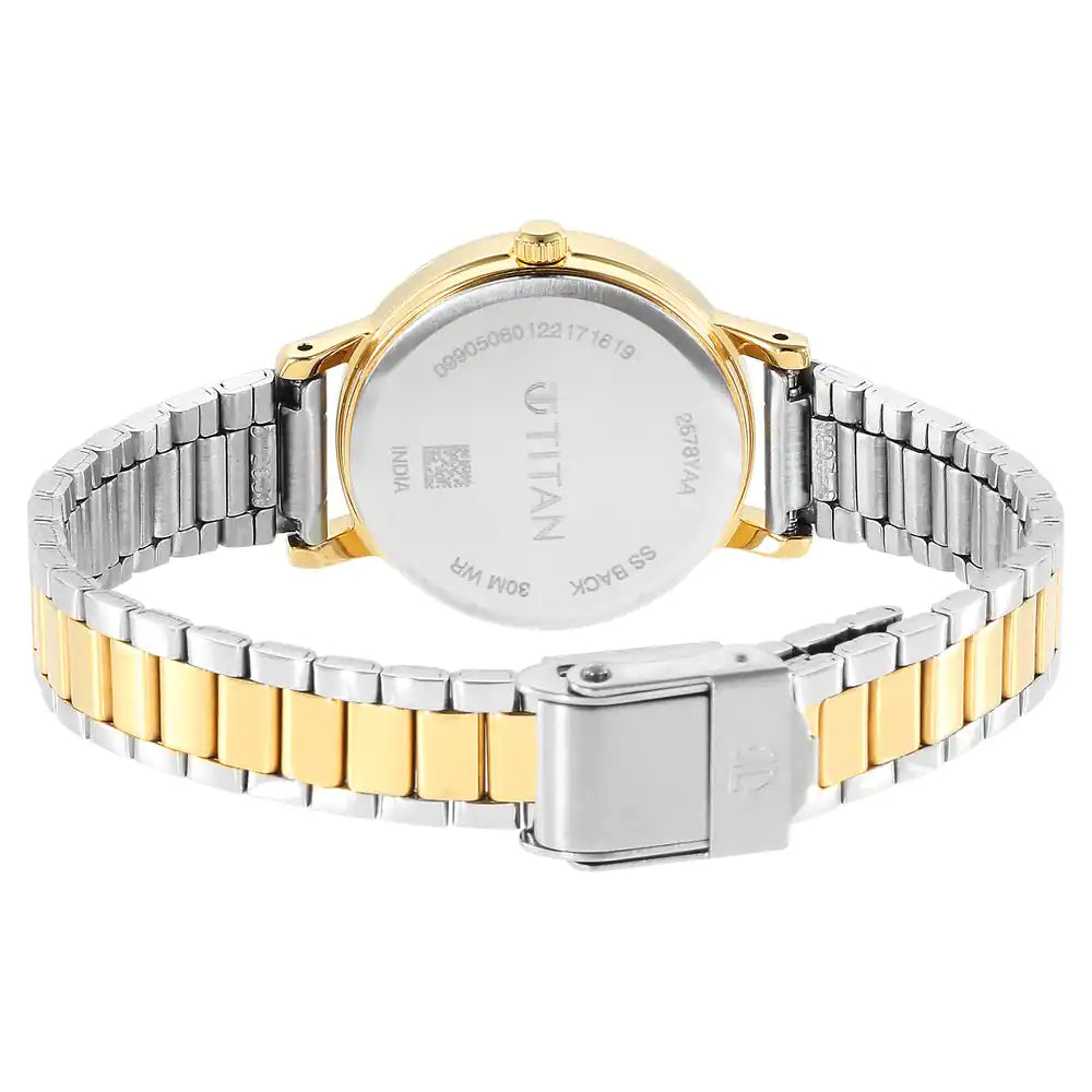 Titan Ladies Karishma Grey Dial Metal Strap Watch 2678BM01 / NS2678BM01