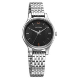 Titan Karishma Quartz Analog Black Dial Silver Stainless Steel Strap Watch For Women 2679sm02