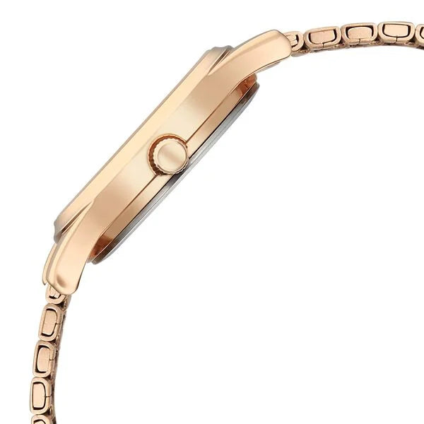 Titan Karishma Quartz Analog Off White Dial Rose Gold Stainless Steel Strap Watch For Women 2679wm02
