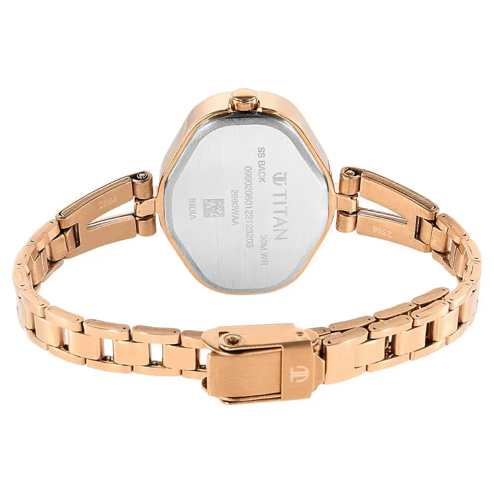 Titan Ladies Karishma Blue Dial Metal Strap Watch  2680WM01