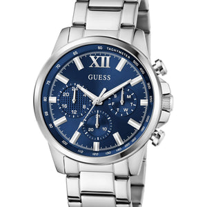 GUESS Mens Silver Tone Multi-function Watch GW0900G4 - KRISHNA WATCH COMPANY