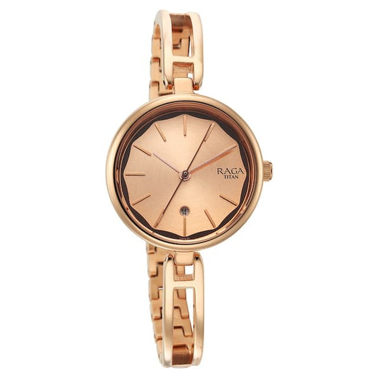 Titan Raga Viva White Dial Metal Strap Watch 2683WM01