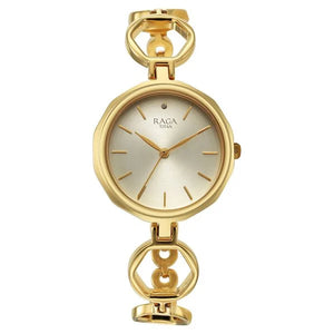 Titan Raga Viva Golden Dial Watch for Women 2685ym01 - KRISHNA WATCH COMPANY