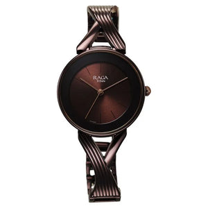 Titan Raga Chic Quartz Analog Brown Dial Metal Strap Watch for Women 2698qm01 - KRISHNA WATCH COMPANY