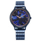 Titan Secluded Quartz Analog Blue Acetate Dial Stainless Steel Strap Watch For Women 2711qm01