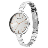 Titan Purple Stackables Quartz Analog Two Toned Dial Stainless Steel Strap Watch for Women 2714SM01F - KRISHNA WATCH COMPANY