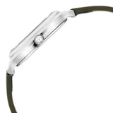 Titan Workwear Quartz Analog White Dial Green Leather Strap Watch For Women 2733sl01