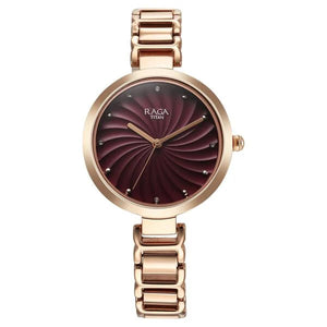 Titan Raga Memoirs Quartz Analog Burgundy Dial Watch For Women - 2752WM01 - KRISHNA WATCH COMPANY