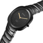 Titan Edge Squircle Quartz Analog Black Dial Ceramic Strap Watch For Women 2757nc01