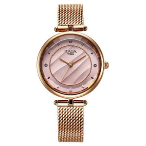 Titan Raga Showstopper Quartz Analog Pink Dial Metal Strap Watch For Women 2773wm01 - KRISHNA WATCH COMPANY