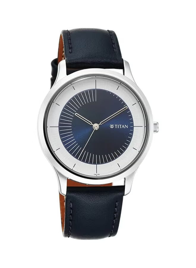 Titan Yin & Yang Blue Dial Analog Leather Strap Watch For Men 1825Sl04