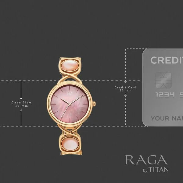 Titan Raga Power Pearls Quartz Analog Watch For Women 2810wm02f - KRISHNA WATCH COMPANY