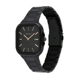 Titan Classique Slim Square Quartz Analog with Date Black Dial Stainless Steel Strap Watch for Men 90176NM01 - KRISHNA WATCH COMPANY