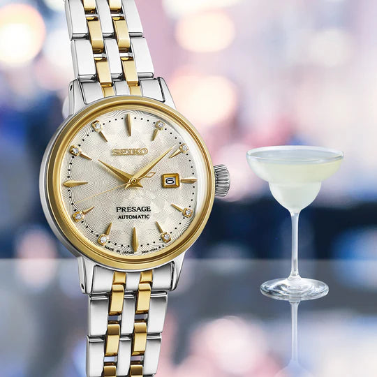 Seiko Presage Cocktail Time ‘White Lady’ Diamond Twist - SRE010J1 - KRISHNA WATCH COMPANY