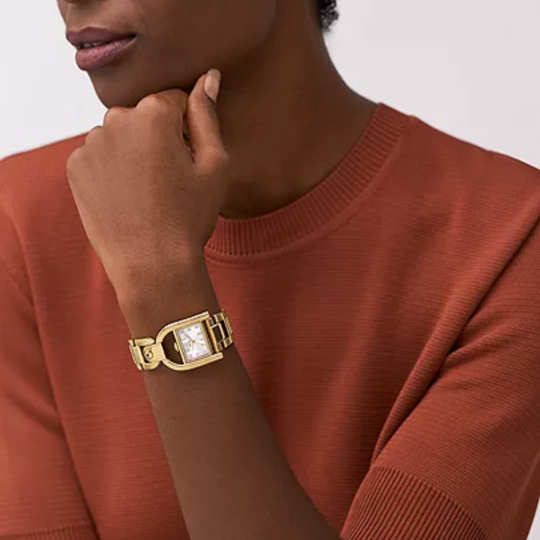 FOSSIL Harwell Three-Hand Gold-Tone Stainless Steel Watch ES5327