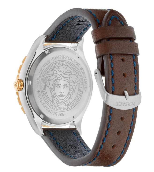 VERSACE Hellenyium GMT Watch for Men V11080017 - KRISHNA WATCH COMPANY