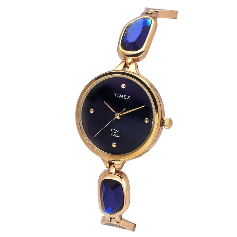 Timex Fria Women Blue Round Dial Analog Watch - TWEL15904