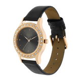 Sonata Blush Anthracite Dial Women Watch With Leather Strap 8123WL01 - KRISHNA WATCH COMPANY